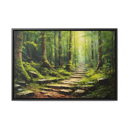 Forest Path - Gallery Framed Canvas Wall Art