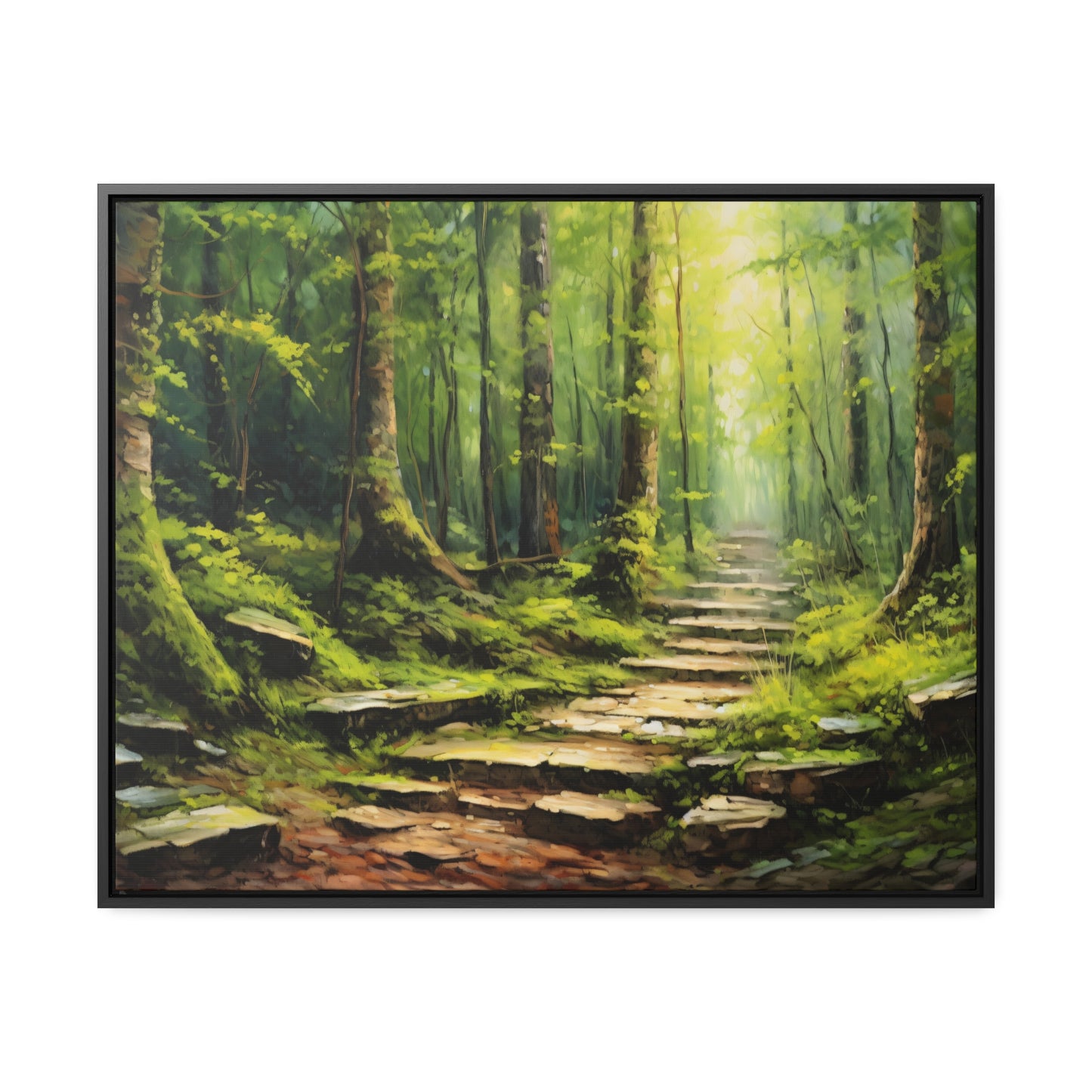 Forest Path - Gallery Framed Canvas Wall Art