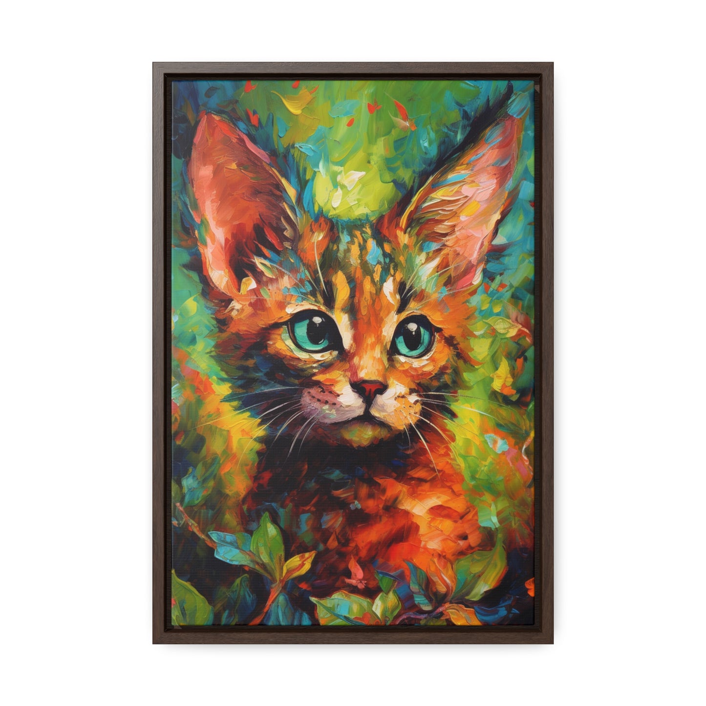 Cute Cat - Gallery Framed Canvas Wall Art