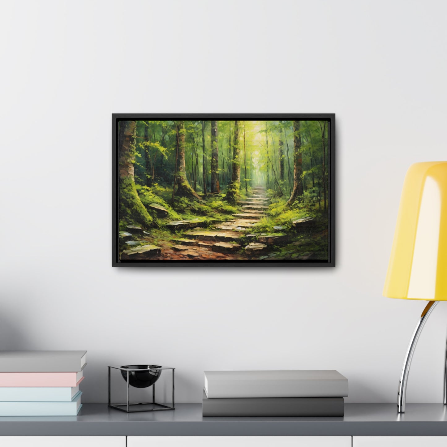 Forest Path - Gallery Framed Canvas Wall Art