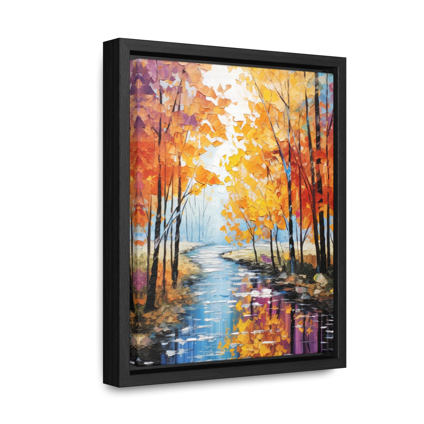 River Trees - Gallery Framed Canvas Wall Art