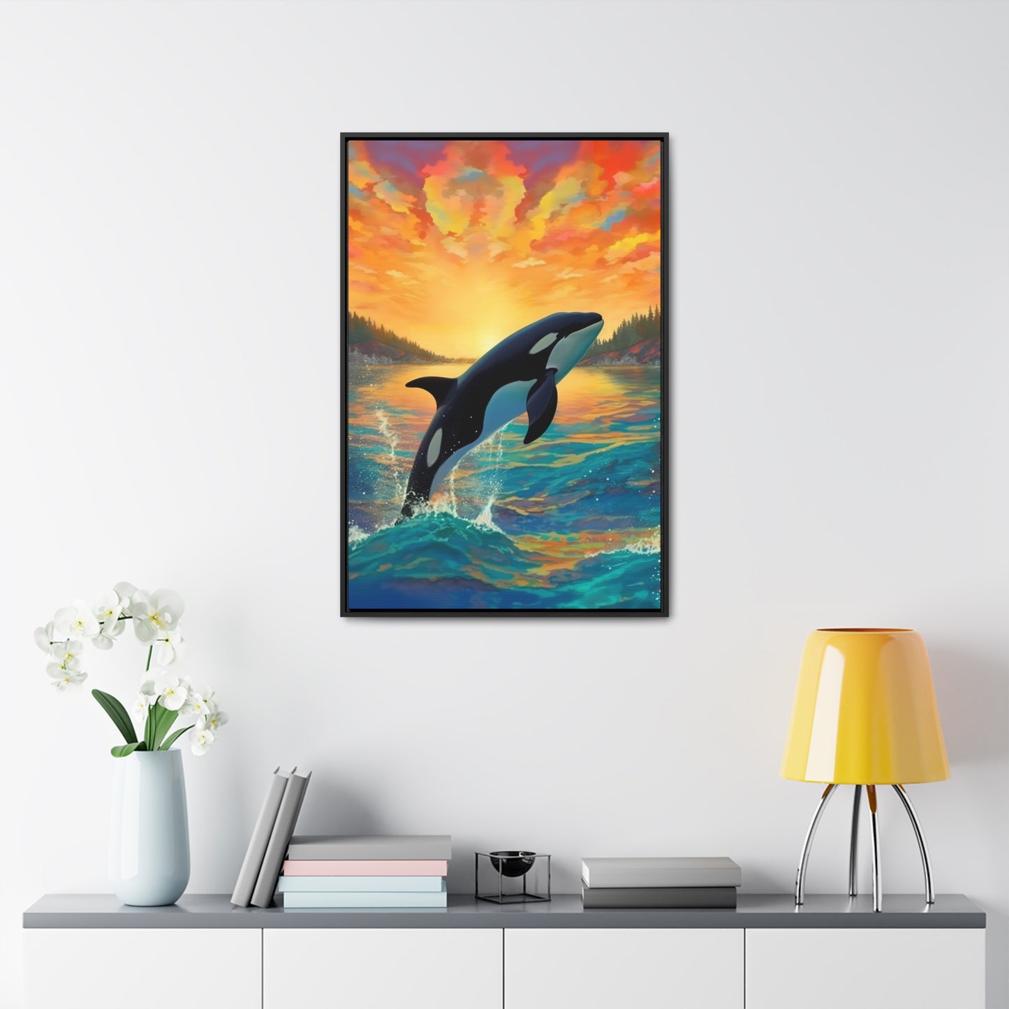 Orca - Gallery Framed Canvas Wall Art