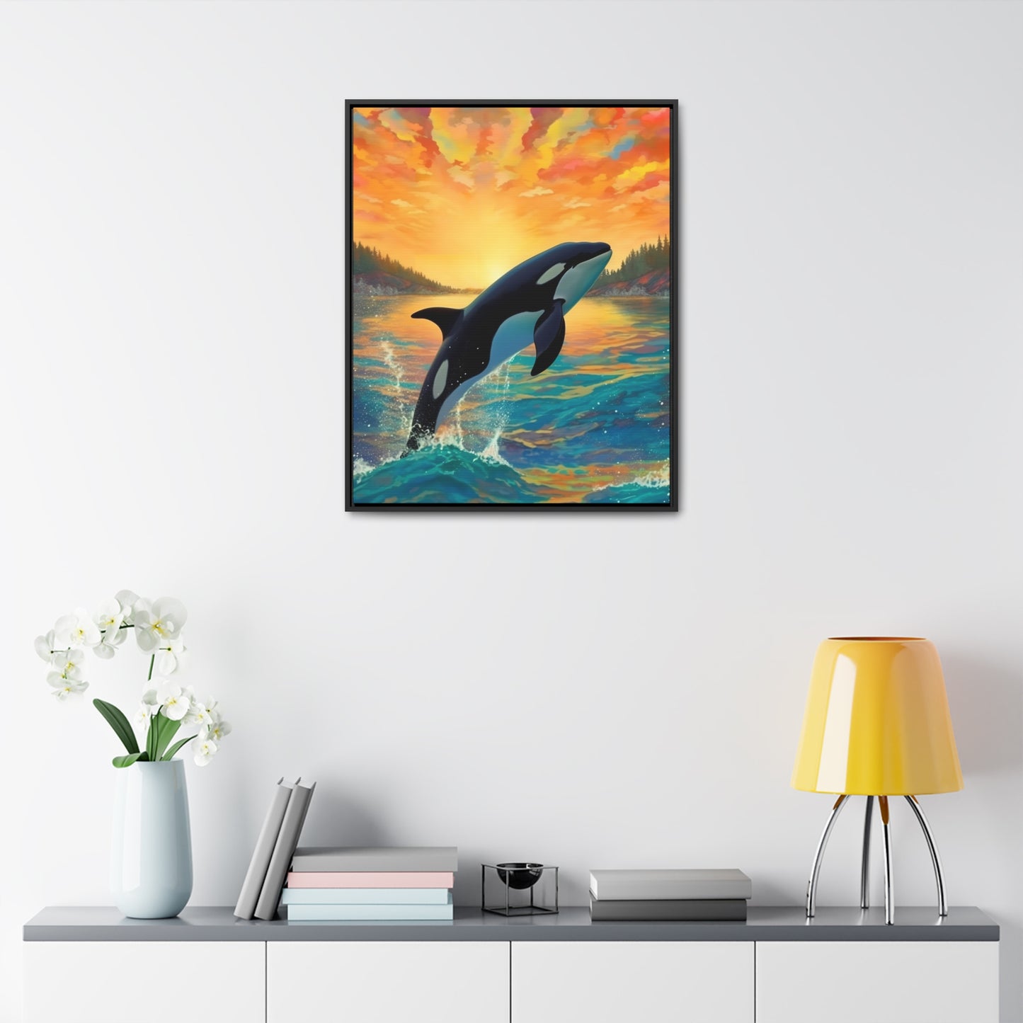 Orca - Gallery Framed Canvas Wall Art