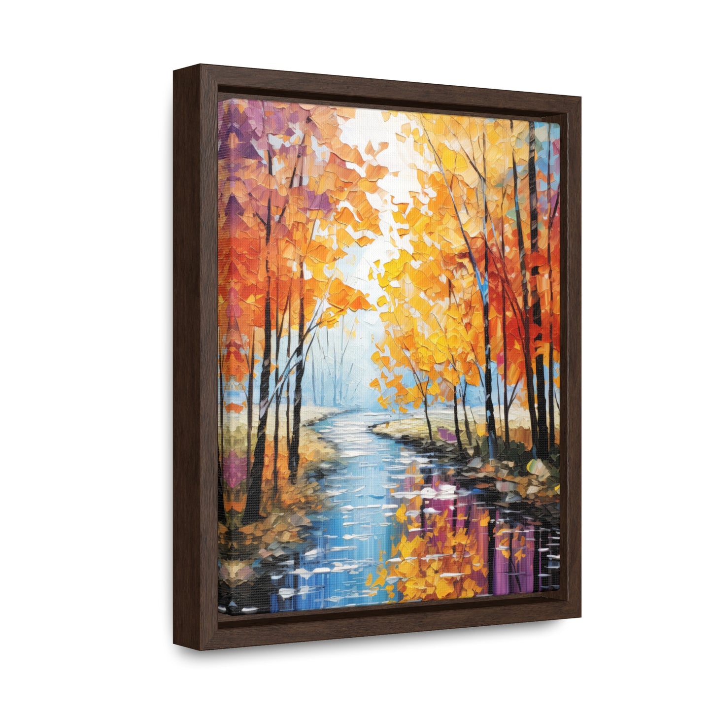 River Trees - Gallery Framed Canvas Wall Art