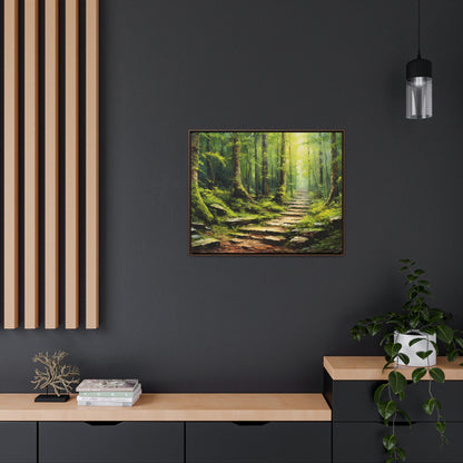 Forest Path - Gallery Framed Canvas Wall Art