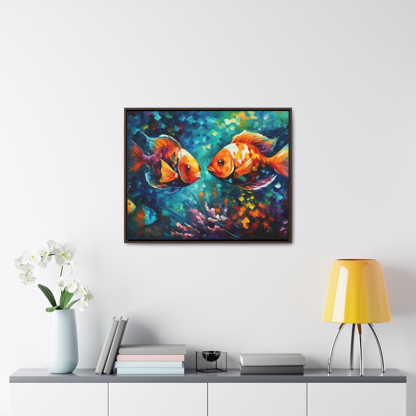 Coral Reef Fish - Gallery Framed Canvas Wall Art