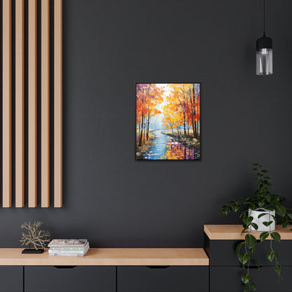 River Trees - Gallery Framed Canvas Wall Art