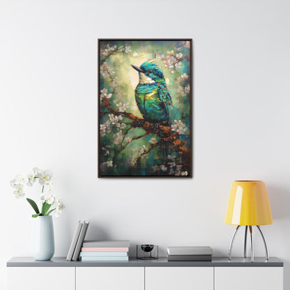 Eastern Bluebird - Gallery Framed Canvas Wall Art