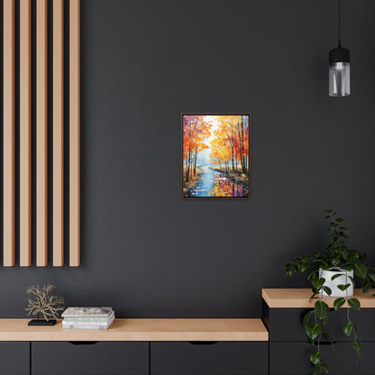 River Trees - Gallery Framed Canvas Wall Art