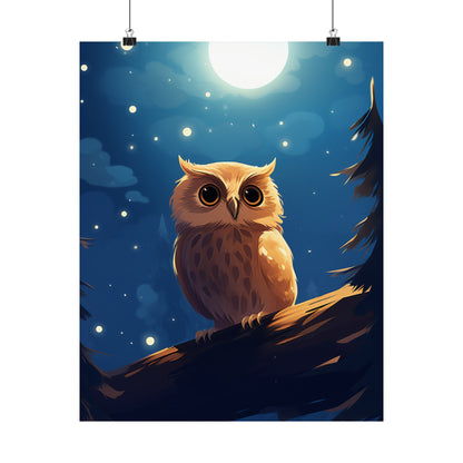 Goodnight Owl - Premium Matte Poster