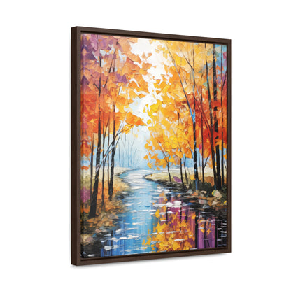 River Trees - Gallery Framed Canvas Wall Art