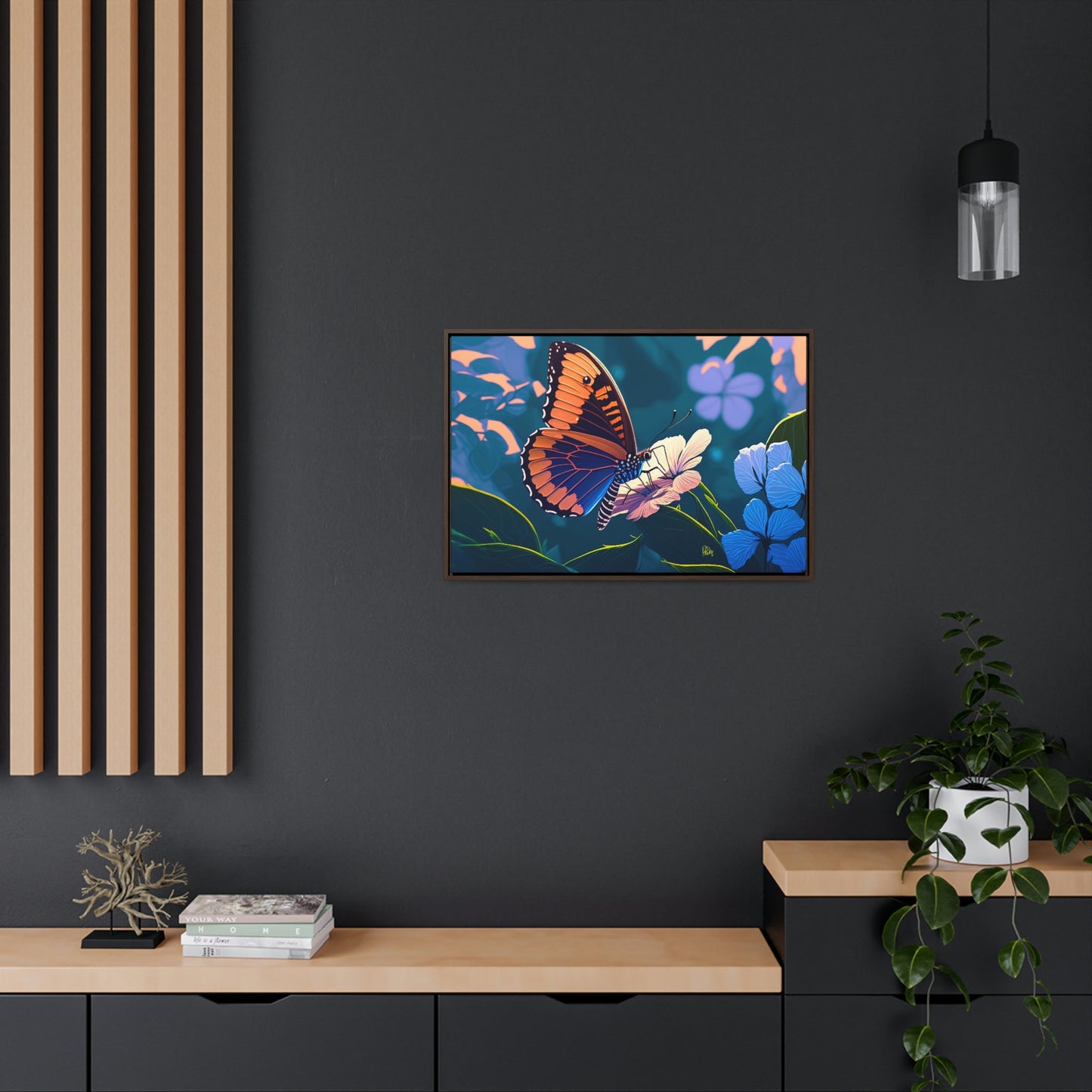 Butterfly - Gallery Framed Canvas Wall Art