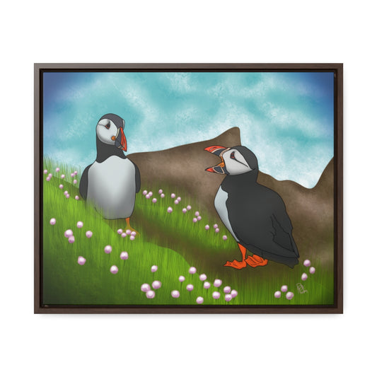 Puffins! Gallery Canvas Wrap - Wall Art Home Decor