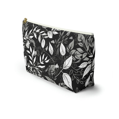 Black & White Floral - Accessory Bag