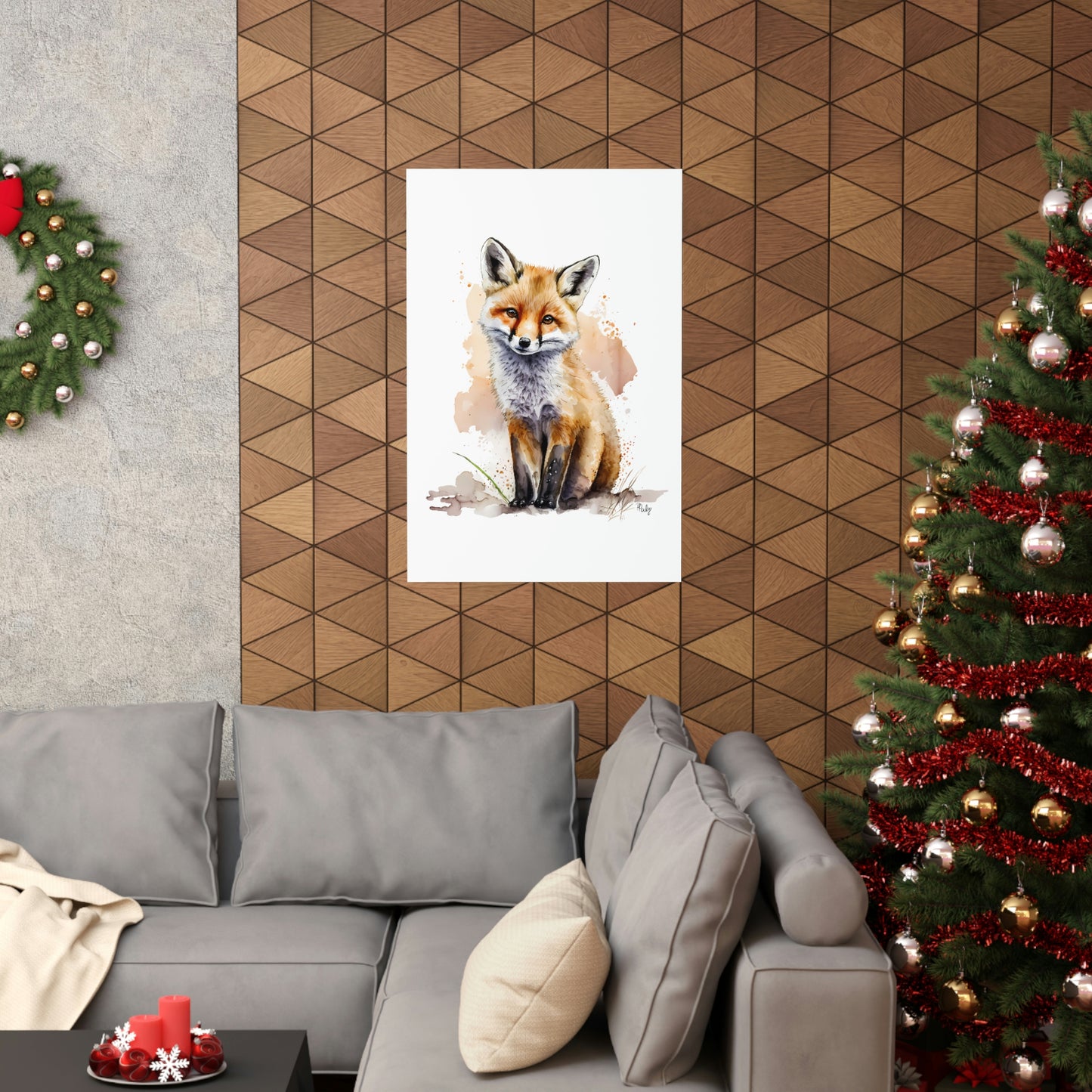 Watercolor Fox - Poster