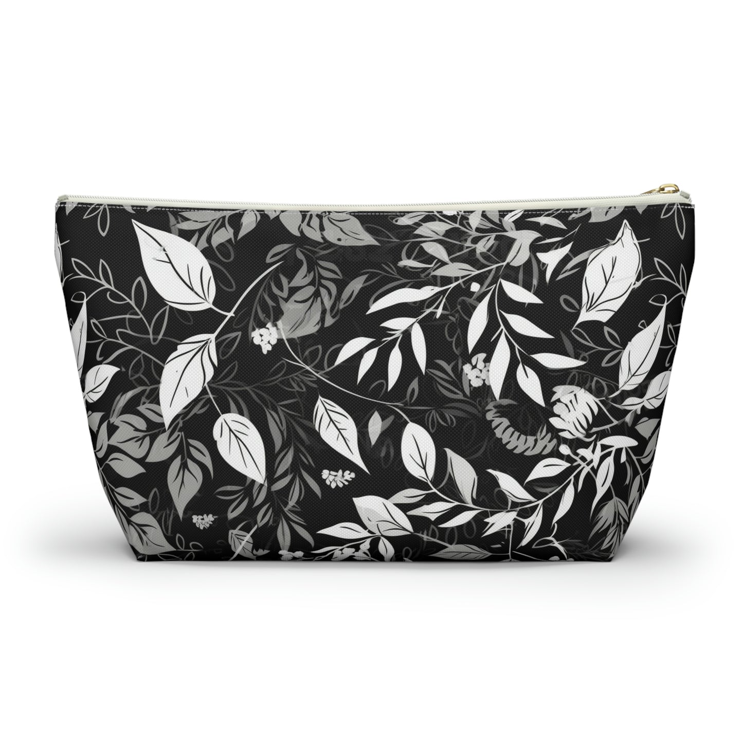 Black & White Floral - Accessory Bag