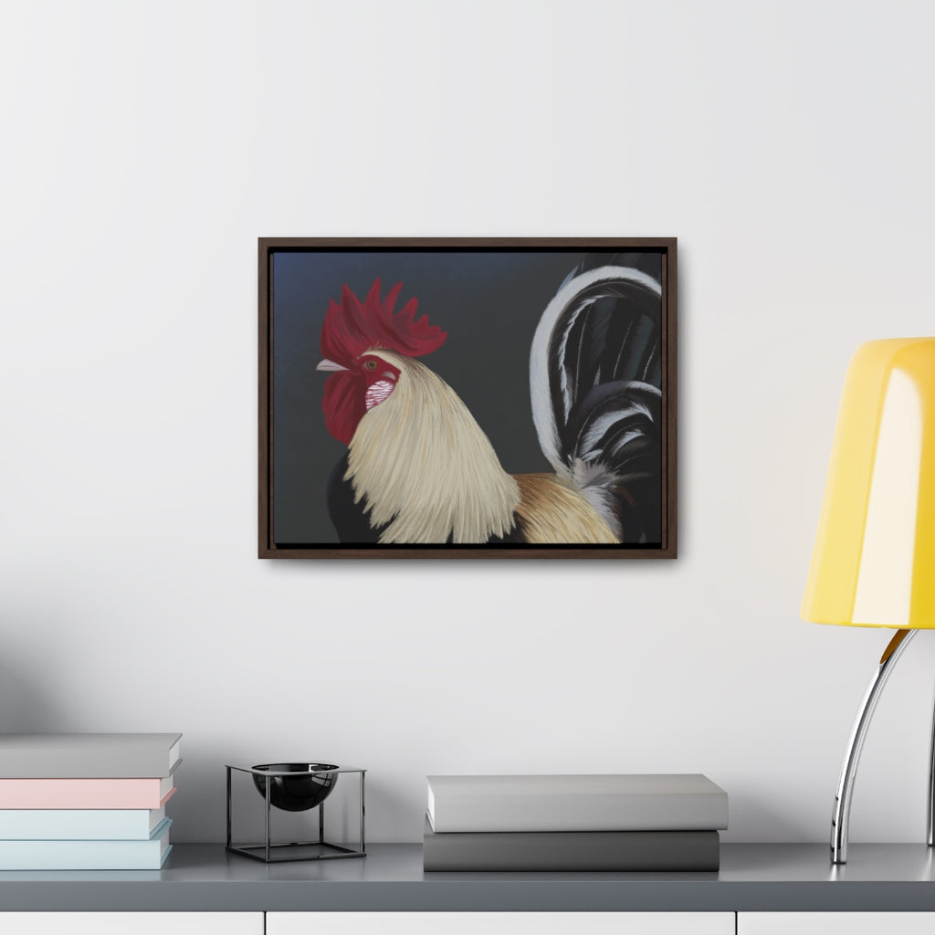 Rooster, Gallery Framed Canvas - Wall Art Home Decor in a room