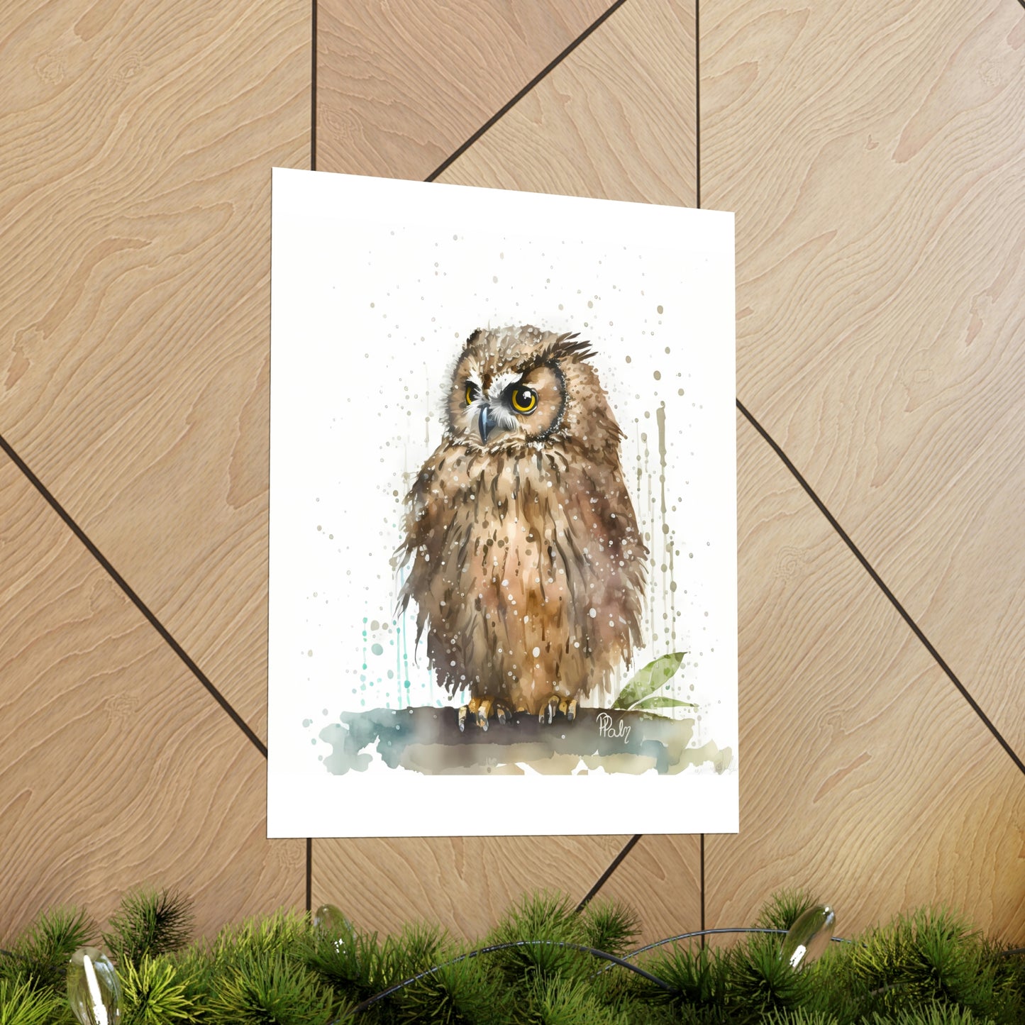 Watercolor Owl - Poster