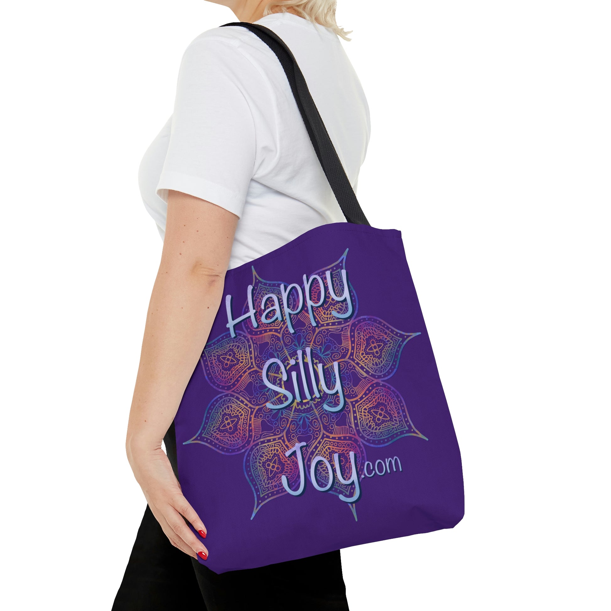 Purple Mandala Happy Silly Joy - Tote Bag