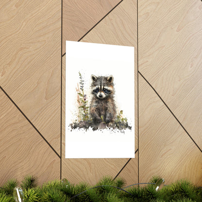 Watercolor Raccoon - Poster