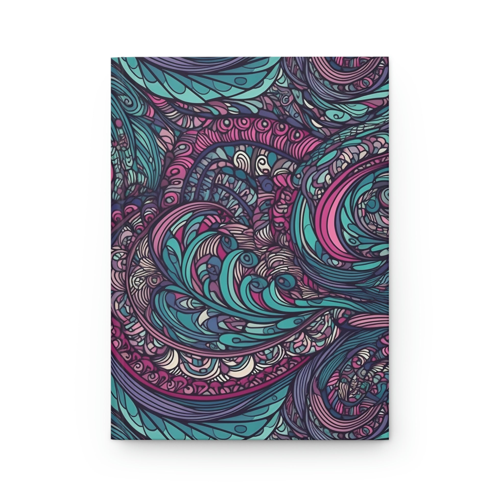 Pink & Teal Swirl - Hardcover Journal Matte