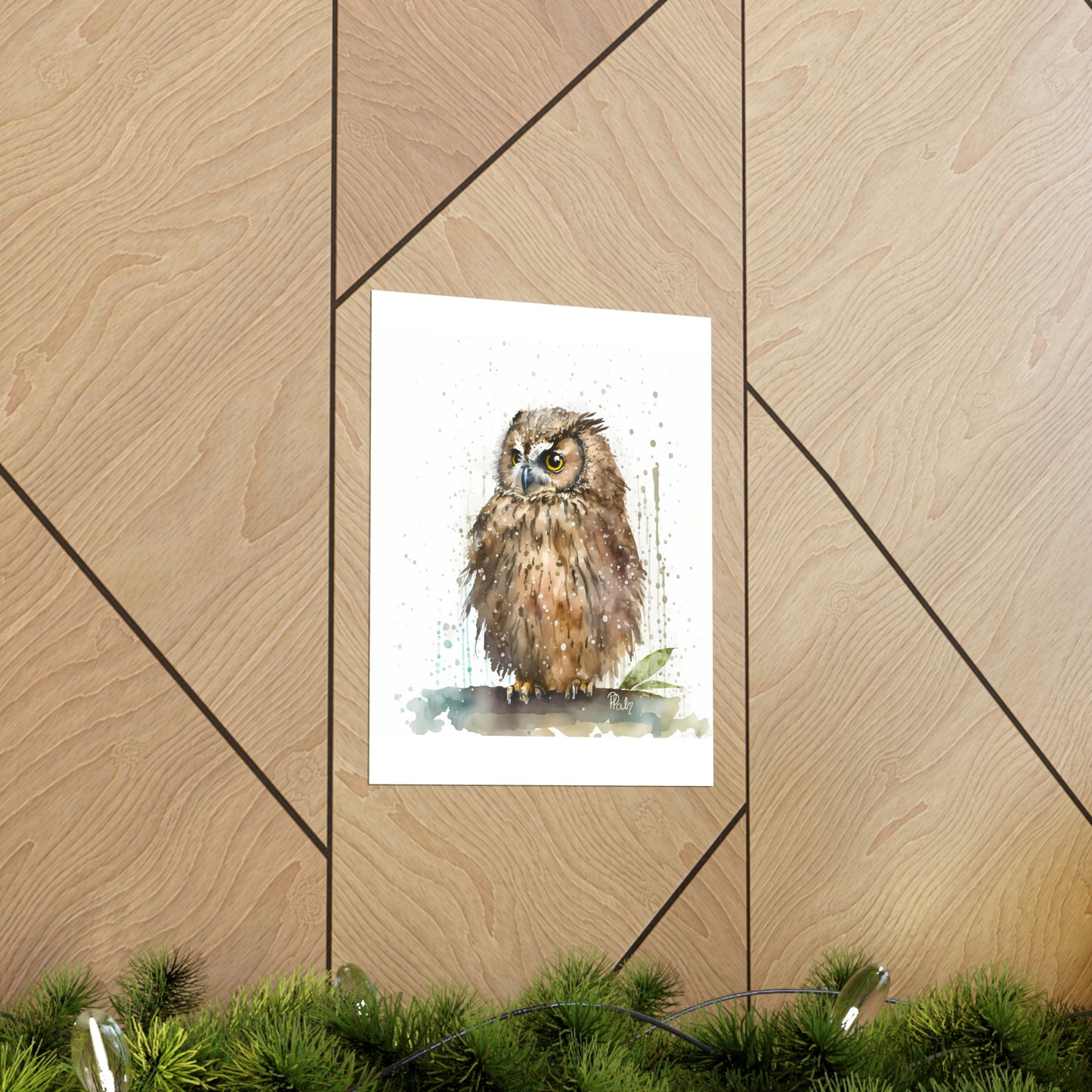 Watercolor Owl - Poster