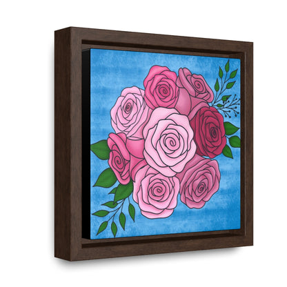 Roses, Gallery Framed Canvas Wrap - Wall Art Home Decor from the side