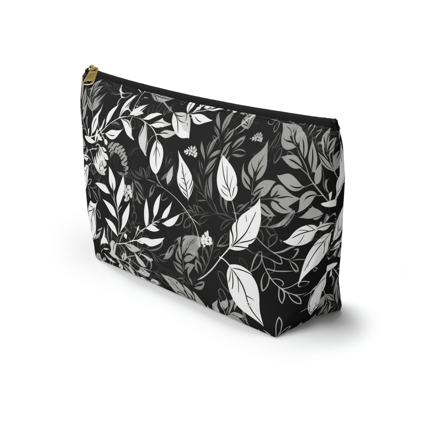 Black & White Floral - Accessory Bag