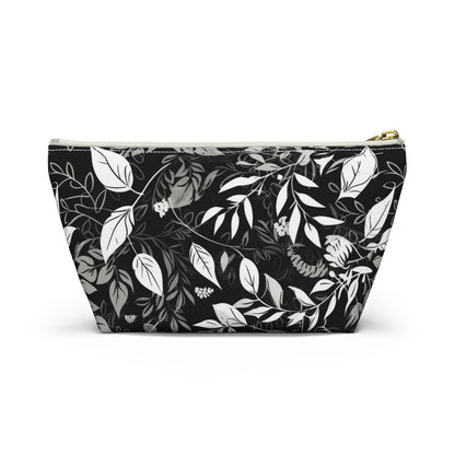 Black & White Floral - Accessory Bag