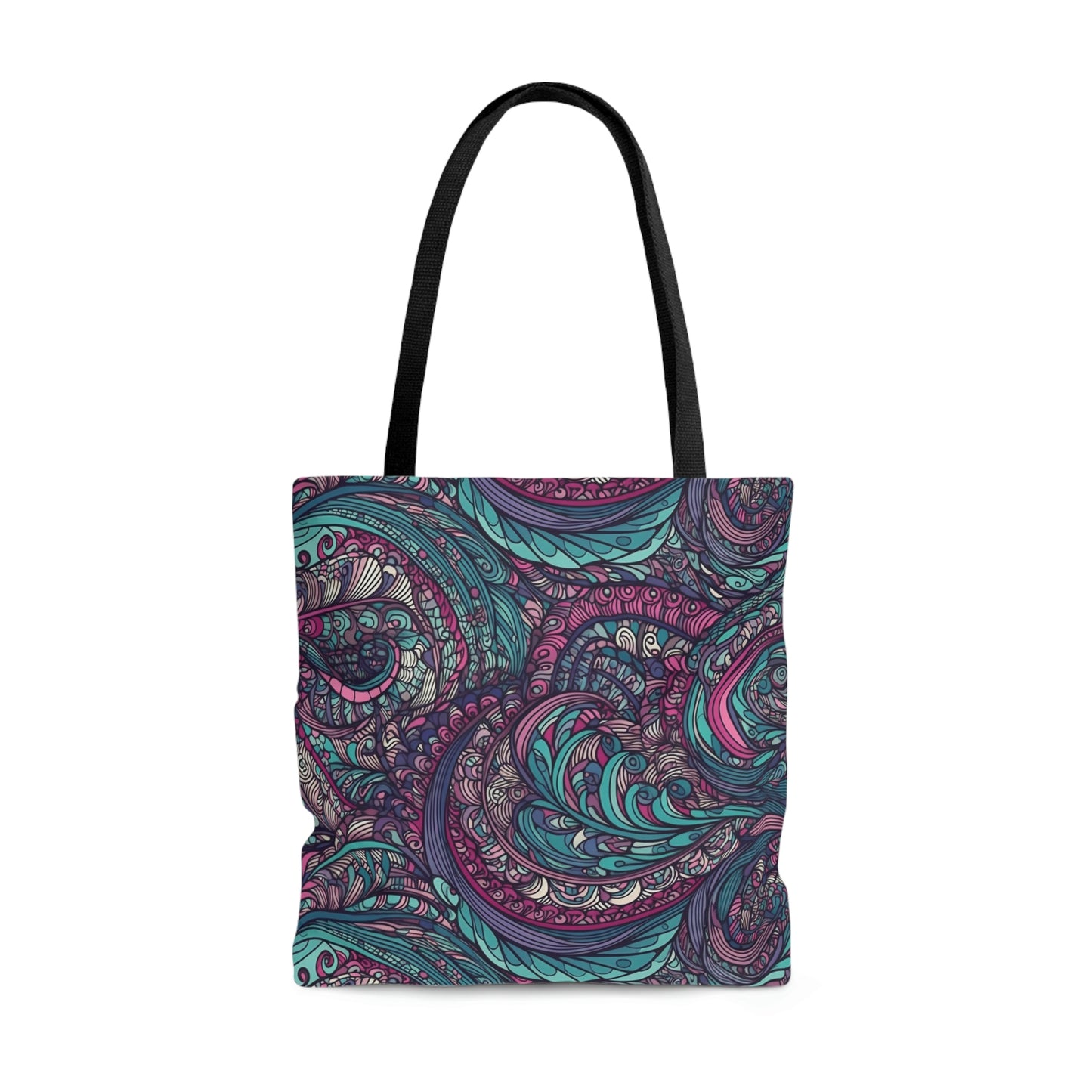 Pink and Teal Swirl - Tote Bag Product Picture