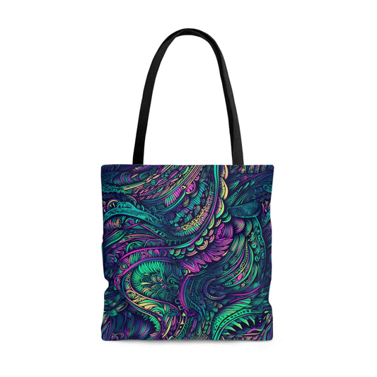 Peacock Swirl - Tote Bag