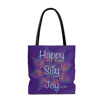 Purple Mandala, Happy Silly Joy - Tote Bag