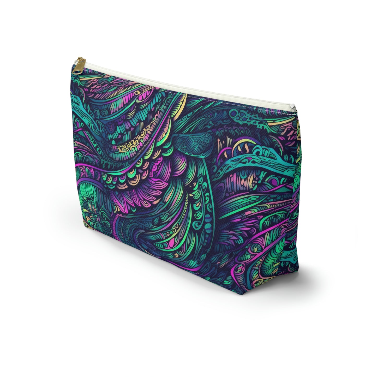 Peacock Swirl - Accessory Bag