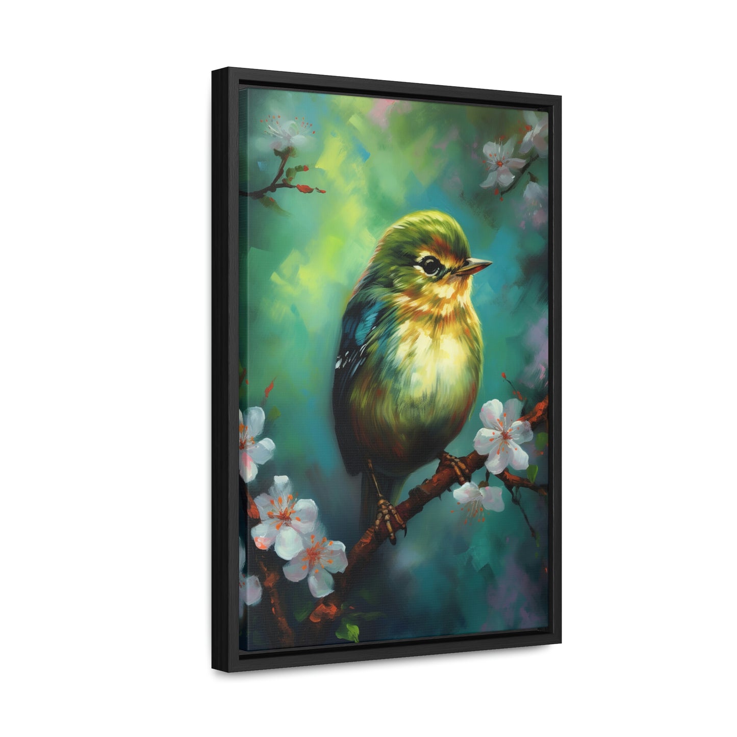 Brown-Headed Nuthatch - Gallery Framed Canvas Wall Art