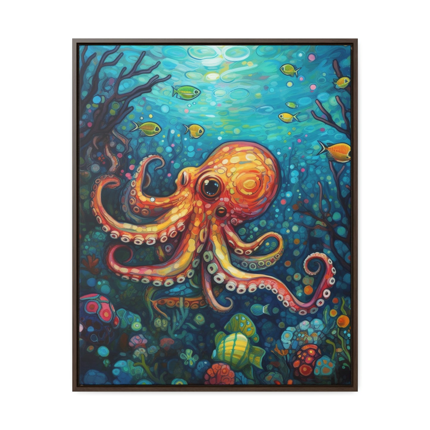 Octopus Framed Canvas Wall Art Home Decor