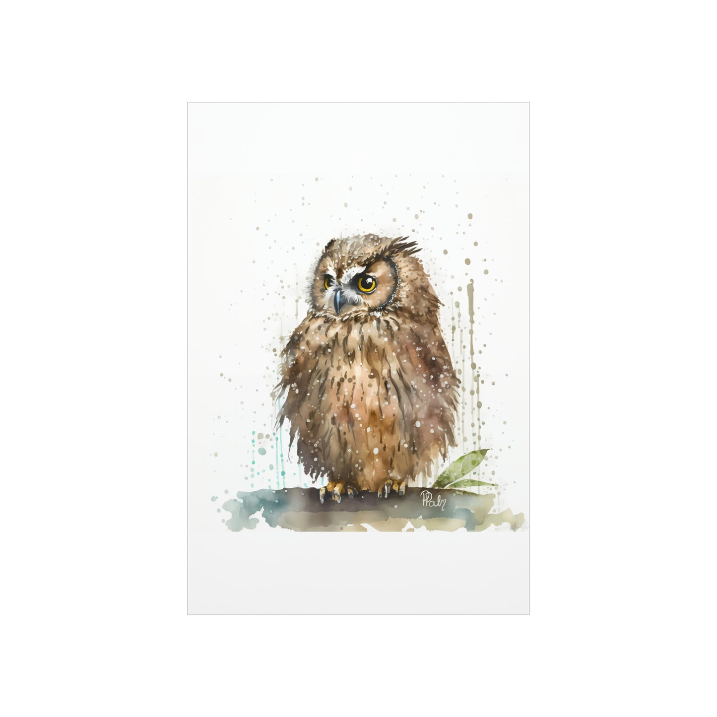 Watercolor Owl - Poster