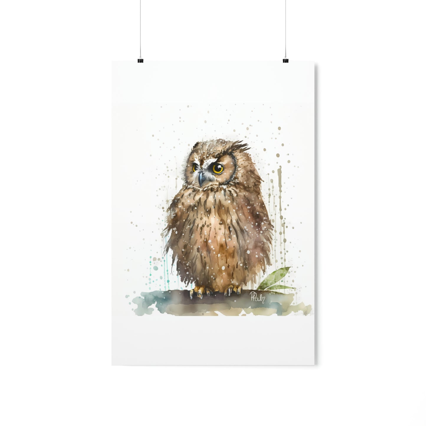 Watercolor Owl - Poster