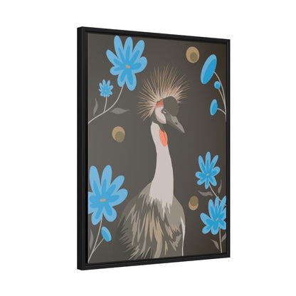 Crowned Crane - Gallery Framed Canvas Wall Art