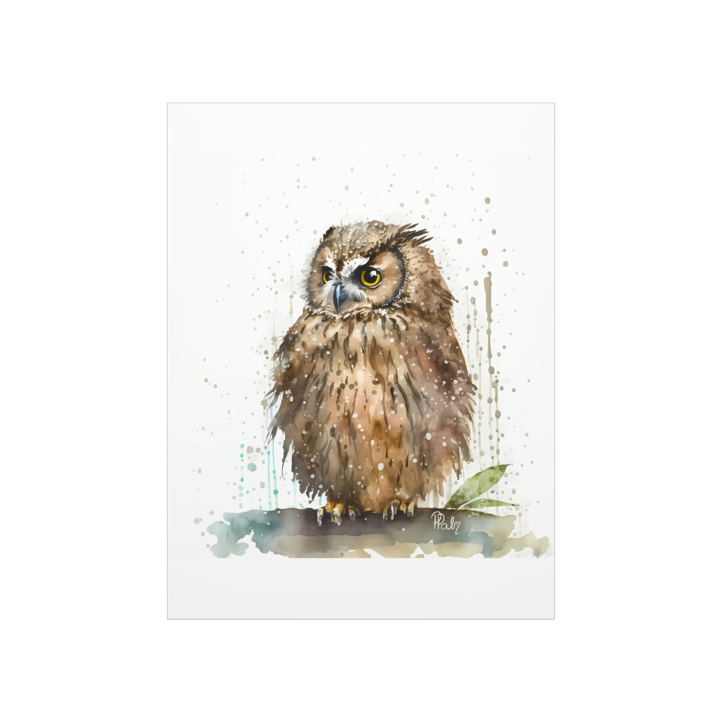 Watercolor Owl - Poster