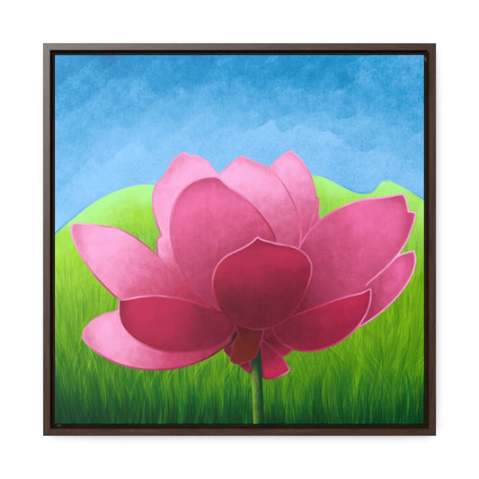 Pink Lily! Gallery Framed Canvas - Wall Art Home Decor