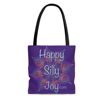 Purple Mandala, Happy Silly Joy - Tote Bag