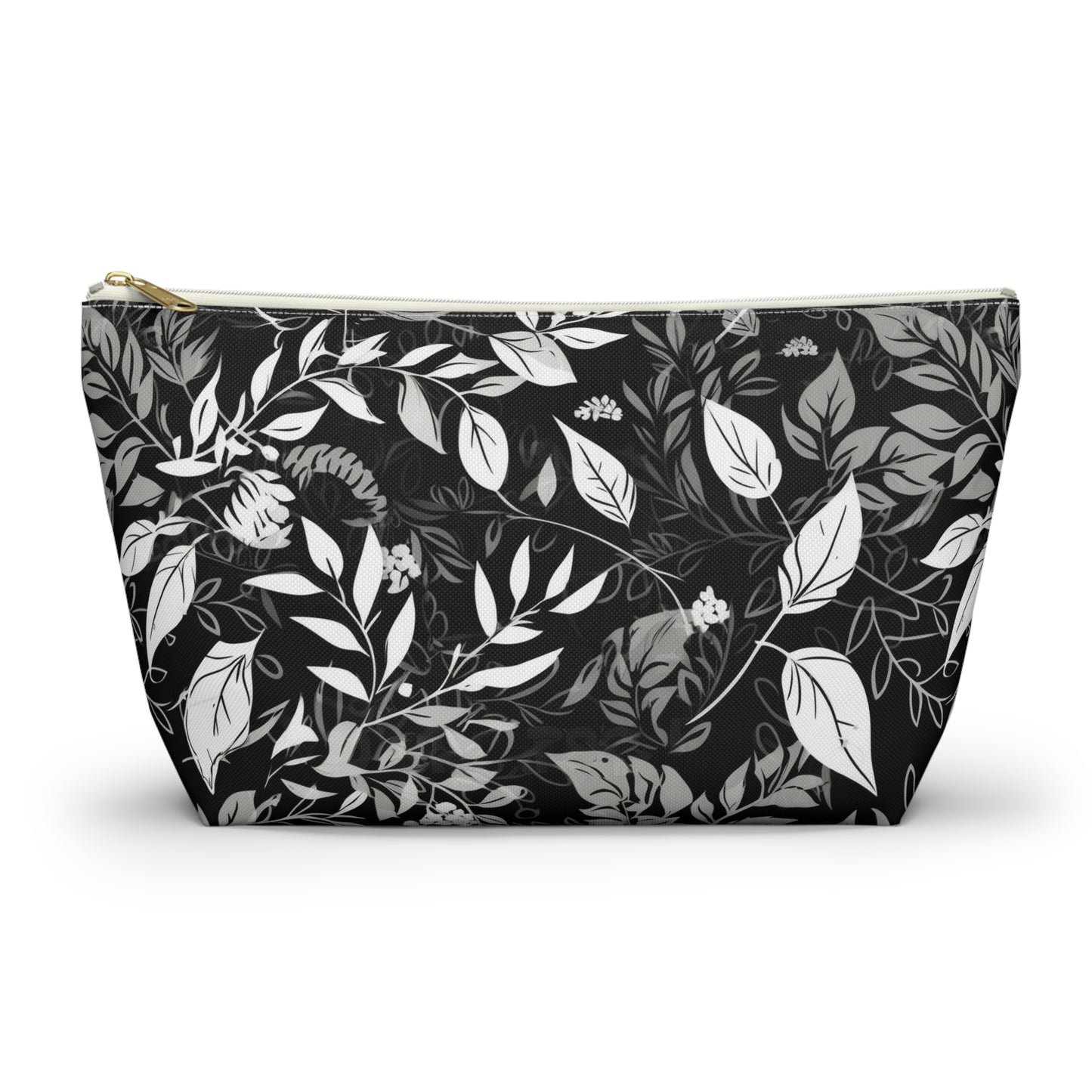 Black & White Floral - Accessory Bag