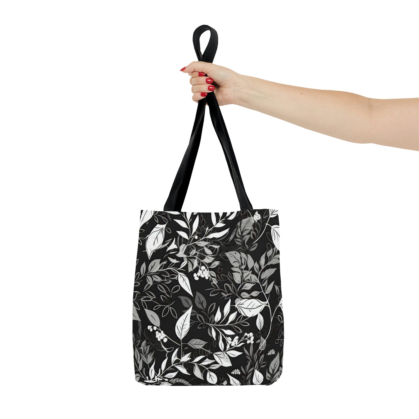 Black and White Floral - Tote Bag