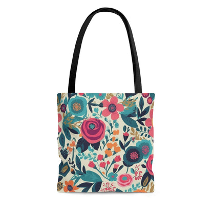 Spring Flowers White - Tote Bag