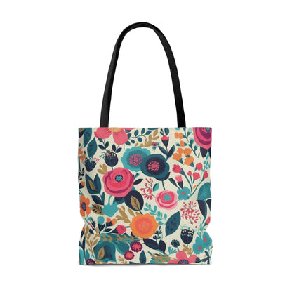 Spring Flowers White - Tote Bag