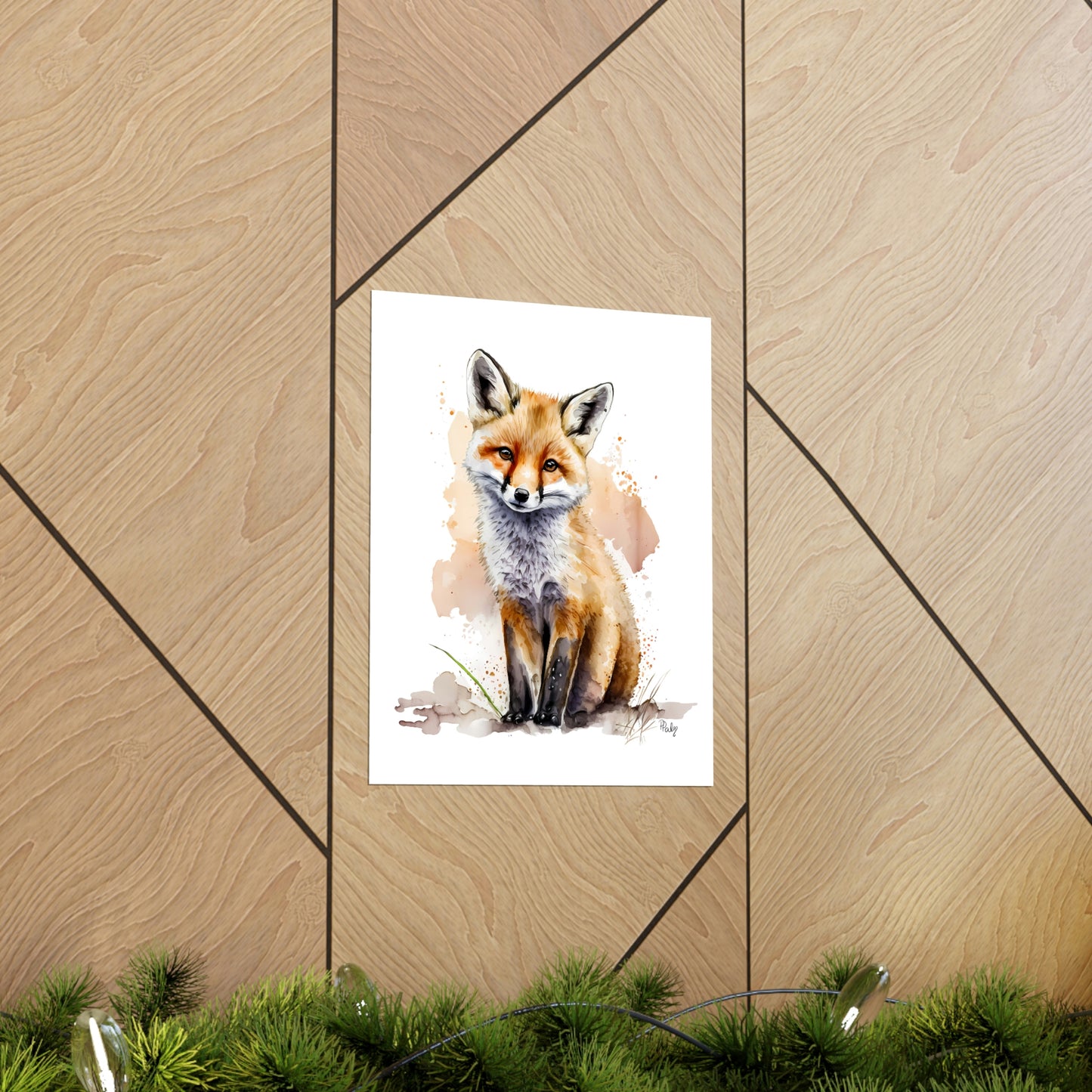 Watercolor Fox - Poster