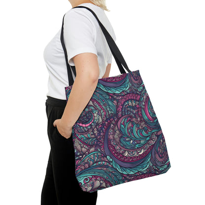 Pink & Teal Swirl - Tote Bag