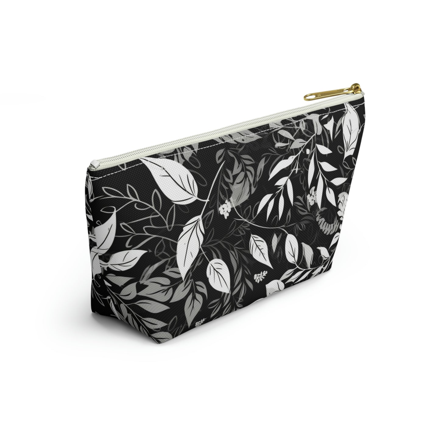 Black & White Floral - Accessory Bag