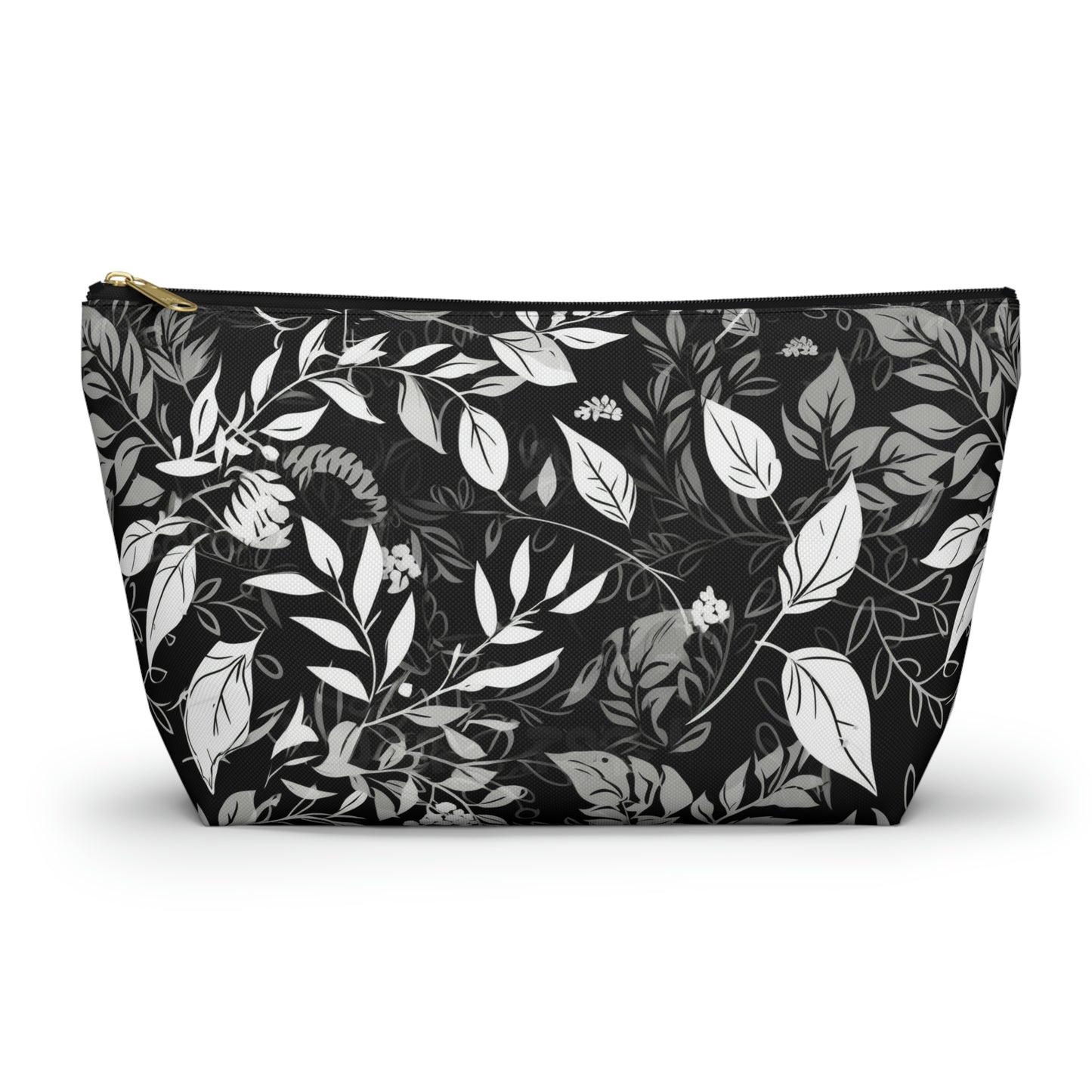 Black & White Floral - Accessory Bag