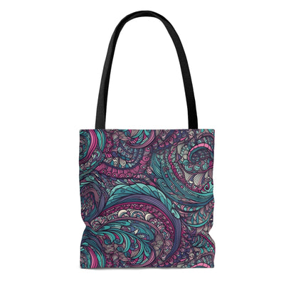 Pink & Teal Swirl - Tote Bag